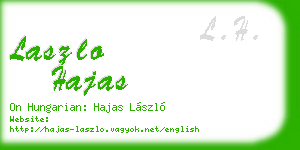 laszlo hajas business card
